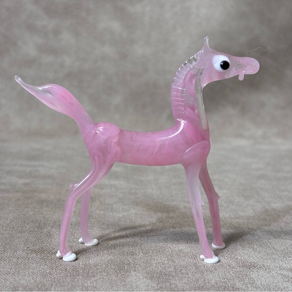Vintage Pink Horse Art Glass Figurine
- Hand Blown - Murano Style - Japan - Picture 1 of 6